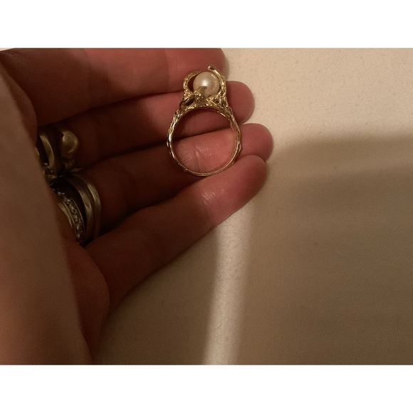 Solid 14K South Sea Pearl Ring - Picture 1 of 2